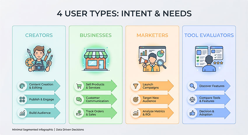 link in bio search intent breakdown for creators businesses and marketers